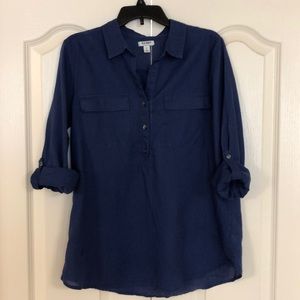 Tunic style linen shirt
